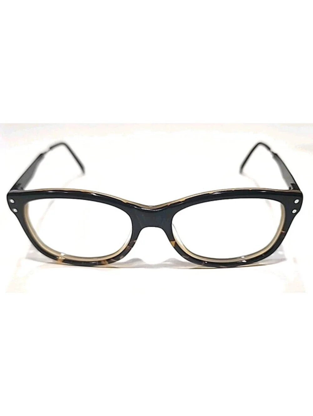 NIKE 7207 001 Black Tortoise Fade Oval Eyeglasses 52-17 140 Read